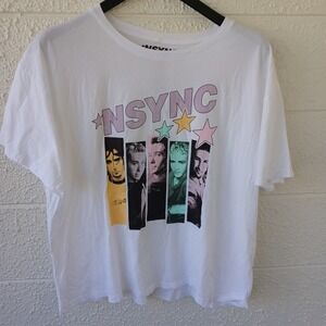 NSYNC‎ Band Members Graphic T Shirt White XL Official Merchandise Nsync Retro